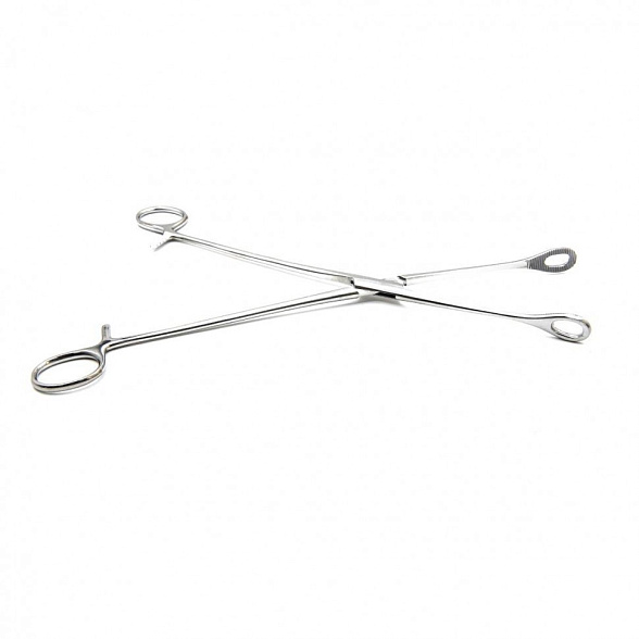 Щипцы для удаления плодного яйца с кремальерой, прямые, с шириной губок 14 мм, 260 мм. Surgiwell