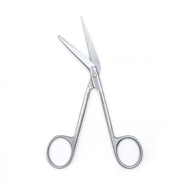 Ножницы для вскрытия сосудов, горизонтально-изогнутые, 135 мм (Н-2р), МИЗТ