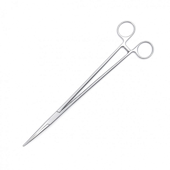 Зажим медицинский PEAN, кровоостанавливающий зубчатый, изогнутый, № 3, 270 мм (З-42р), МИЗТ