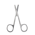 Ножницы вертикально изогнутые тупоконечные 100мм