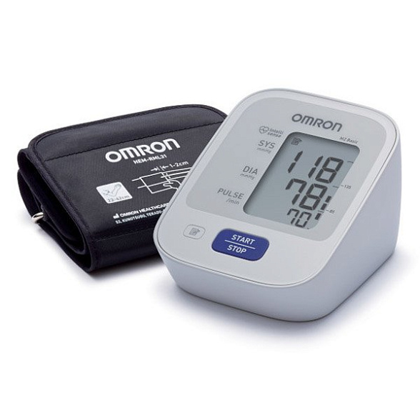 Автоматический тонометр OMRON M2 Basic (HEM-7121-ALRU) Адаптер+Универсальная манжета
