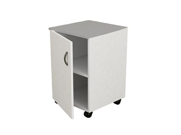 Прикроватная тумба с дверцей и двумя полками из ламинированной ДСП