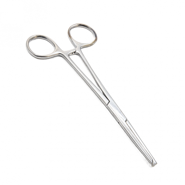 Зажим кровоостанавливающий, одно- и двузубый, зубчатый, прямой №2, 165 мм. Surgiwell