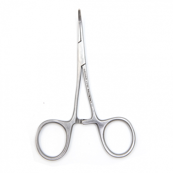 Зажим кровоостанавливающий зубчатый изогнутый 10 см Mikro-Mosquito Surgicon