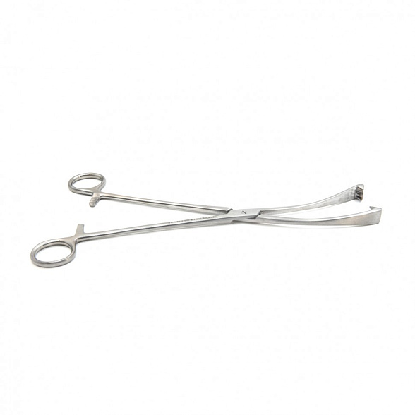Щипцы маточные 3-х зубые, изогнутые 260 мм
