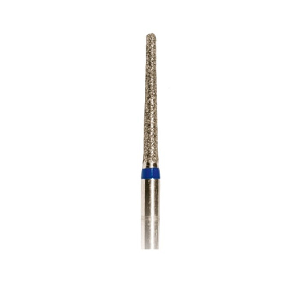 Бор стоматологический алмазный для турбинного наконечника, форма конусная полусферический конец, средней зернистости d=1,2 мм, длина 21 мм, 10 шт