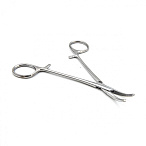 Зажим кровоостанавливливающий, одно- и двузубый, зубчатый, изогнутый №1, 155 мм. Surgiwell