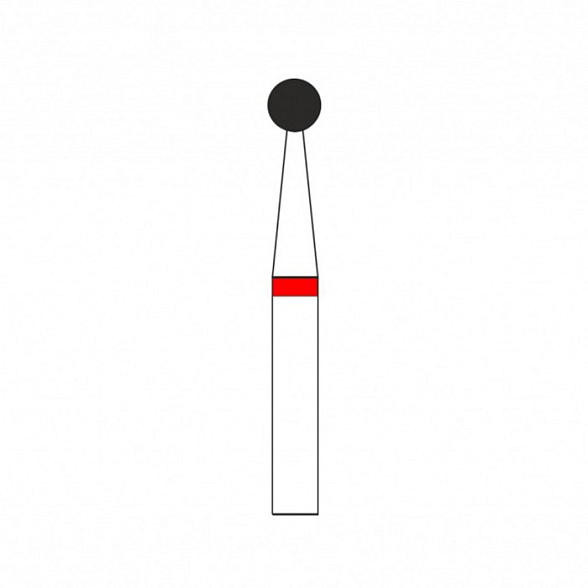 Бор стоматологический алмазный для турбинного наконечника, форма сферическая, мелкой зернистости d=1,8мм, 10 шт