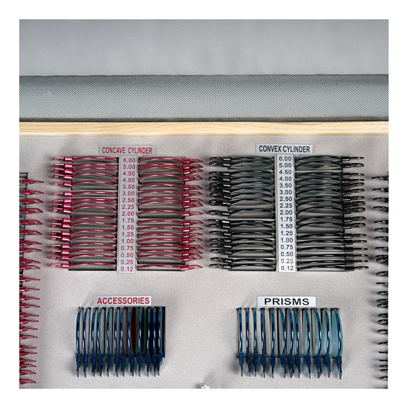 Набор пробных очковых линз с оправой на 232 линзы (металл)