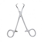 Зажим медицинский BACKHAUS, с кремальерой, длина 130мм. (&З-39р), МИЗТ