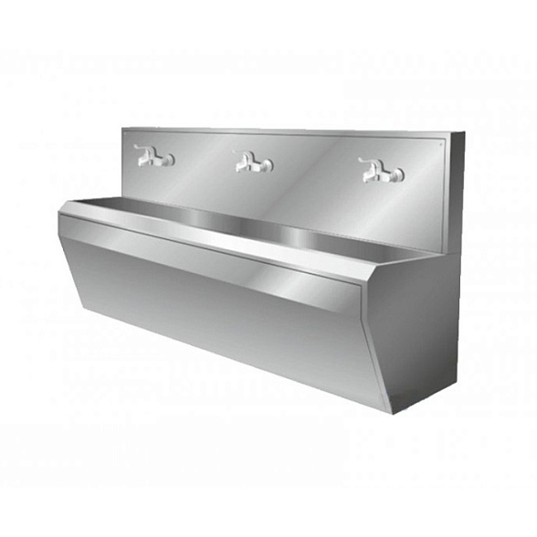 Тумба (умывальник хирургический трехместный) МУх-3 (2400x620x1200) мм