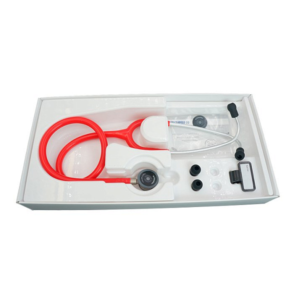 Duplex 2.0 Neonatal стетоскоп для новорожденных, нержавеющая сталь красный, Riester