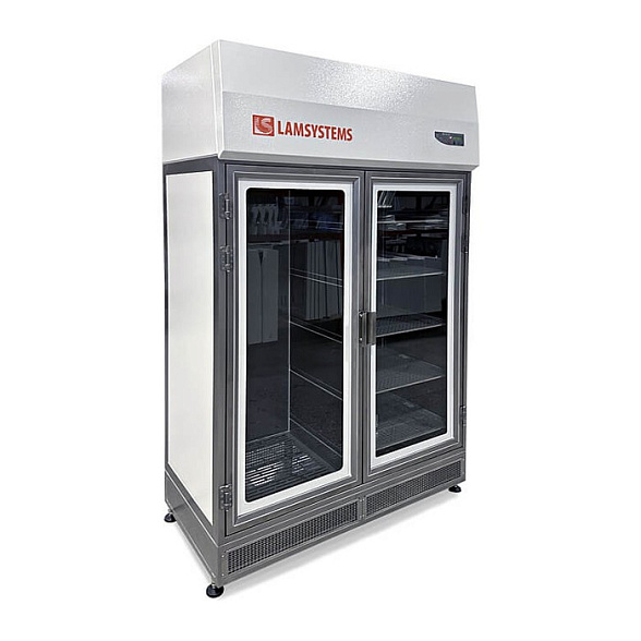 Шкаф стерильного хранения с распашными дверями для фармацевтических производств (КД 442.120.33, штанга и 5 полок)