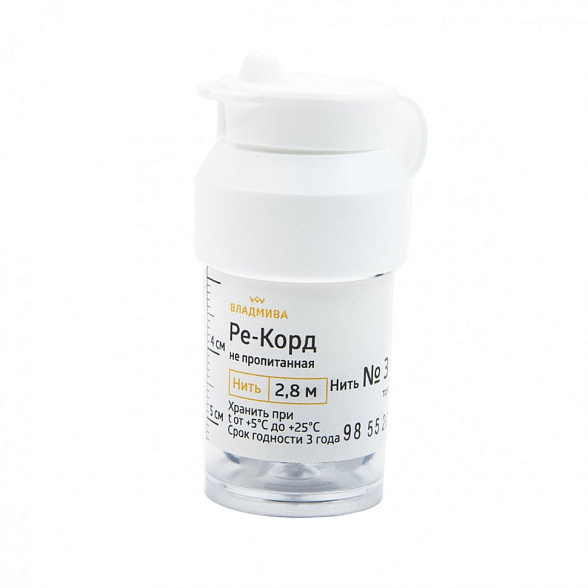 Ретракционная нить (РЕ-КОРД) №3 02, нить не пропитанная 2,8м, Владмива