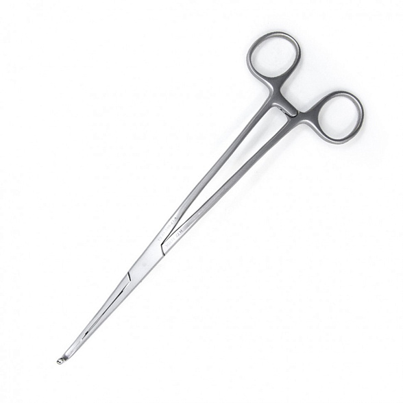 Зажим медицинский NEGUS, кровоостанавливающий для глубоких полостей, изогнутый, № 3, 213,5 мм (З-95-3р), МИЗТ