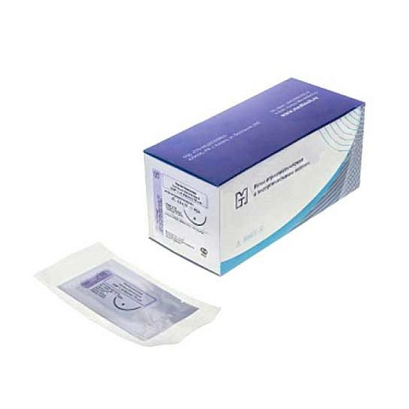 НЕЙЛОН мононить синий USP 4/0 (M1,5), 150 см, ПТО Медтехника, 20шт/уп