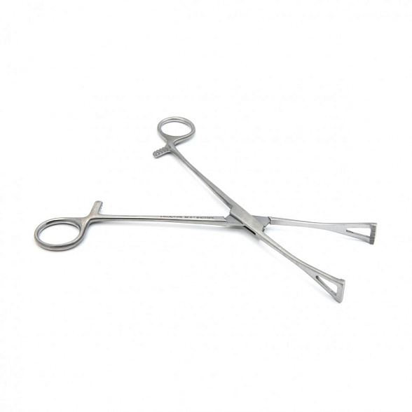 Щипцы-зажимы окончатые для захватывания сосудов 214мм