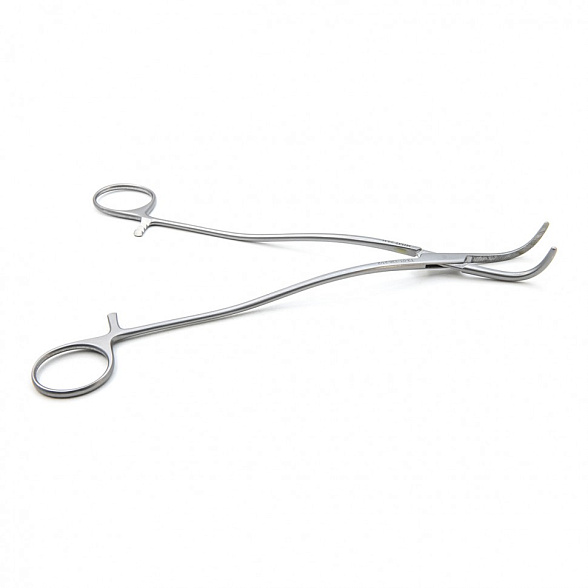 Зажим медицинский, Диссектор OVERHOLT-MARTIN, с изогнутыми ручками, с кремальерой, № 2, 210 мм (Д-33р), МИЗТ