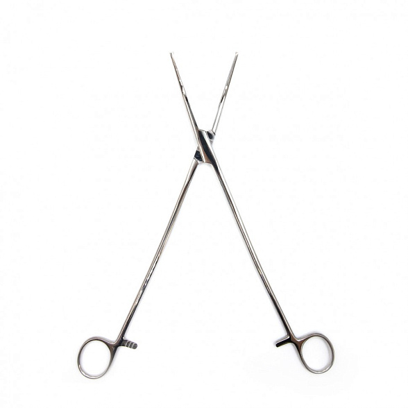 Зажим изогнутый с зубом, 280 мм. Surgiwell