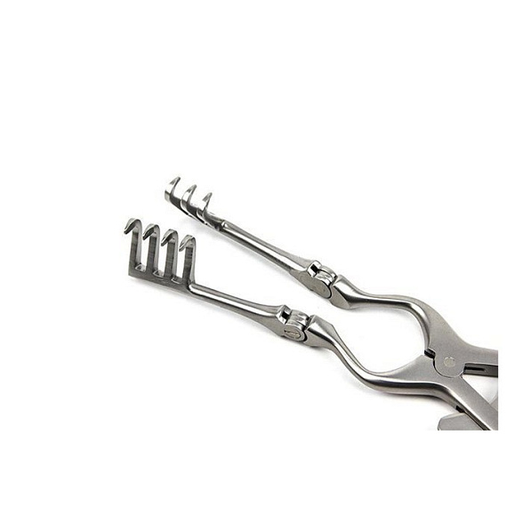 Ранорасширитель с кремальерой 3 х 4 о/к 140 мм шарнирный, остроконечный