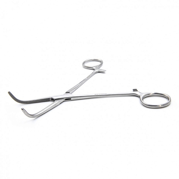 Зажим артериальный по Микстеру-О Шаугнези горизонтально-изогнутый, 180 мм