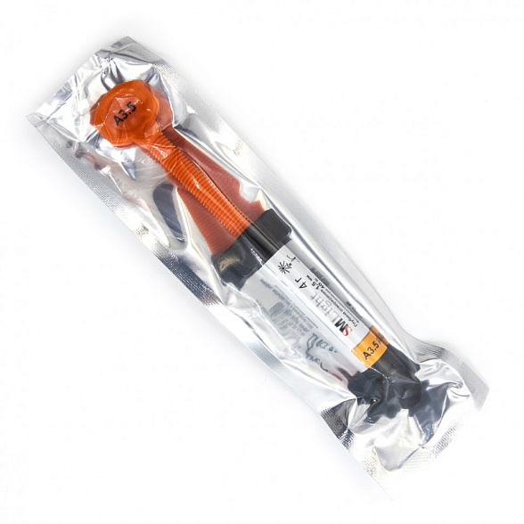 Материал стоматологический для восстановления и реставрации твердых тканей зубов «SM Light» по ТУ 32.50.11-026-67200978-2019: универсальный реставрационный композит светового отверждения, дозатор с пастой (цвет: A3.5) 4 г