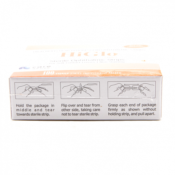 Полоски офтальмологические диагностические Higlo Strips №100