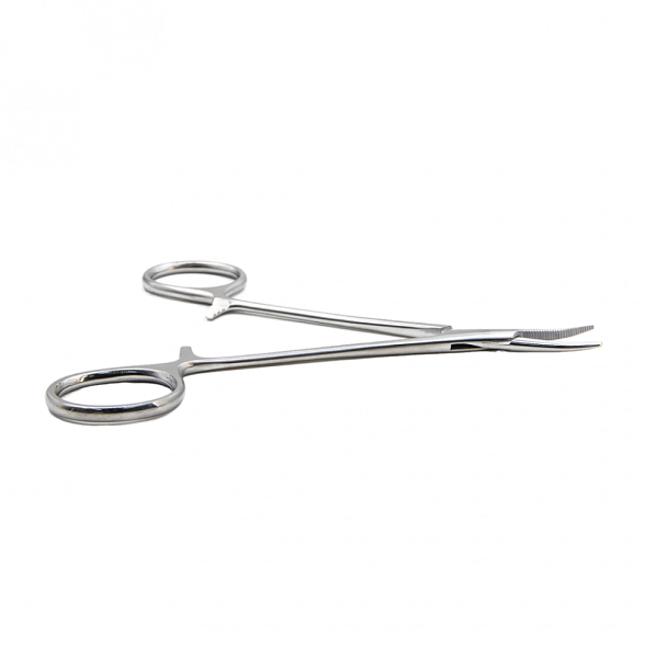 Зажим кровоостанавливающий "Москито", изогнутый по ребру для новорожденных, 127 мм. Surgiwell