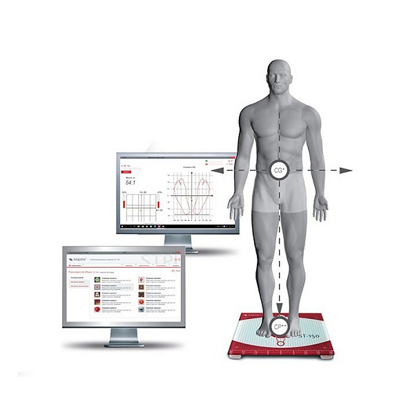 Устройство электронное "Стабилотренажер ST-150" (410х315) с принадлежностями, БиоМера