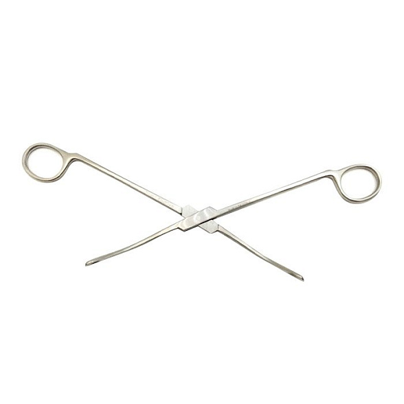 Щипцы для желчных и почечных камней вертикально-изогнутые N 1 190мм