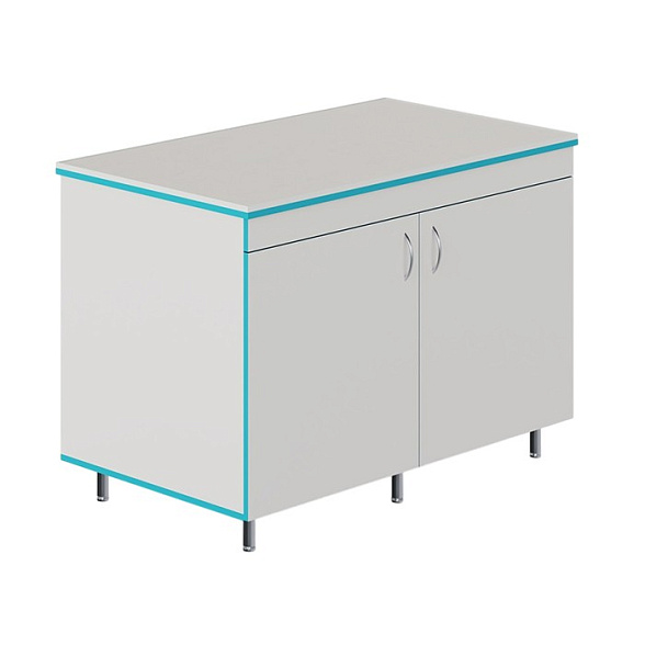 Закрытый стол для работы стоя со столешницей из монолитной керамики СЛЗ НВК 1200 МОН