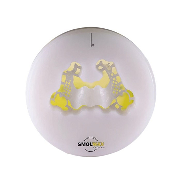 Воск фрезерный CAD/CAM диаметр 98.5 толщина 16 мм, цвет серый