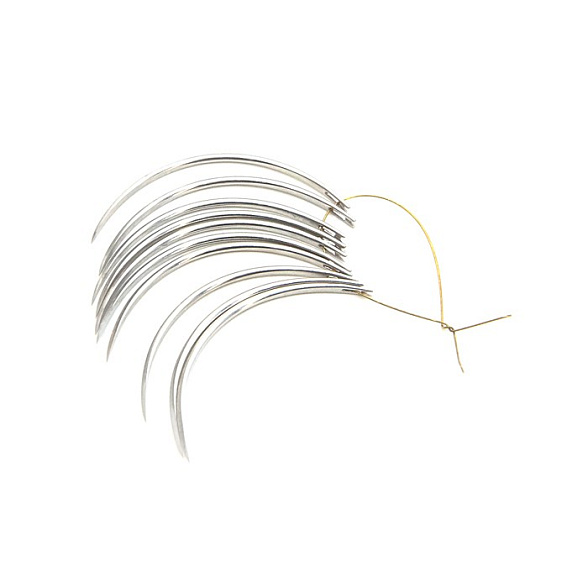 Игла хирургическая атравматическая INTRARICH для наложения швов (E(III) T/37/1.00-S), многоразовая, 100шт/уп (10 блистеров по 10шт)