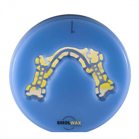 Воск фрезерный CAD/CAM диаметр 98.5 толщина 14 мм, цвет голубой