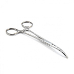 Зажим кровоостанавливающий, с атравматической нарезкой, изогнутый, 160 мм. Surgiwell