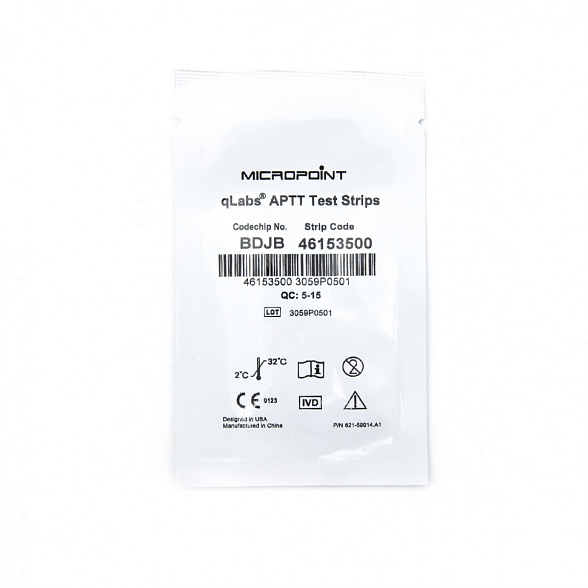 Тест-полоска qLabs АРТТ Test Strip для определения показателей АЧТВ в цельной крови (12 шт/уп)