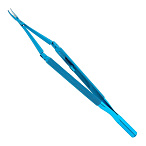 Иглодержатель микрохирургический трехшарнирный, изогнутая рабочая часть, 180 мм, без замка