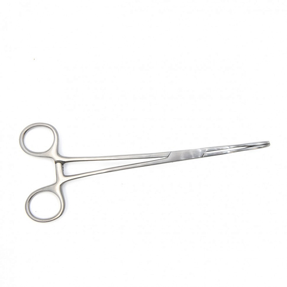 Щипцы геморроидальные окончатые изогнутые 215 мм