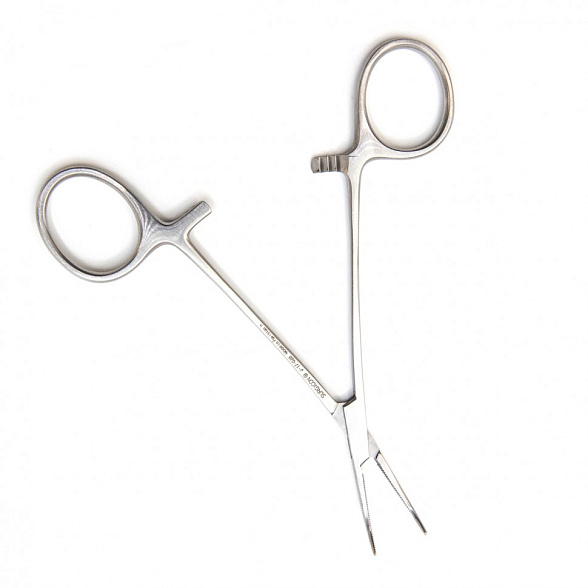 Зажим артериальный типа Mikro-Mosquito изогнутый, 12 см