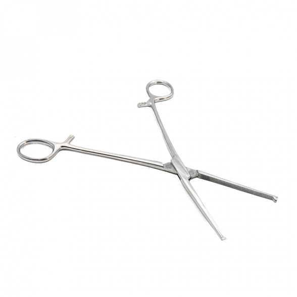 Зажим кровоостанавливающий, одно- и двузубый, зубчатый, прямой №3, 205 мм. Surgiwell
