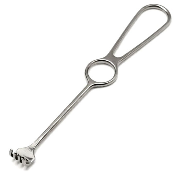 Крючок хирургический четырехзубый, тупой, №1, Surgiwell