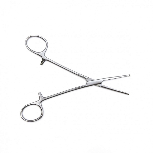 Зажим медицинский KOCHER-OCHSNER, кровоостанавливающий 1х2 зубый, зубчатый, прямой, № 2, 160 мм (З-5р), МИЗТ
