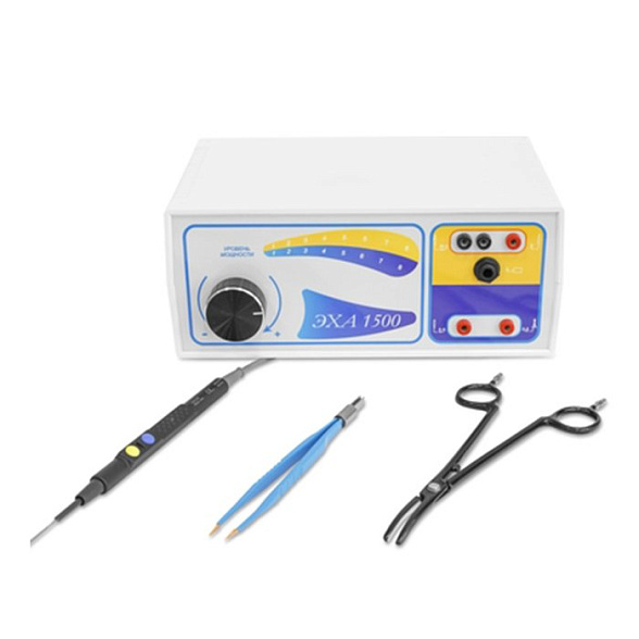 Высокочастотный генератор ЭХА 1500 для монополярных рассечений и коагуляции, биполярной коагуляции