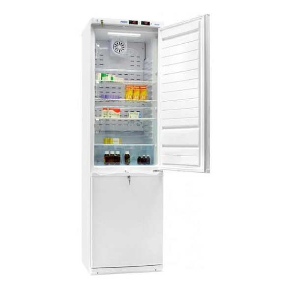 Холодильник комбинированный лабораторный ХЛ-340 ПОЗиС (270/130 л) с металлическими дверями