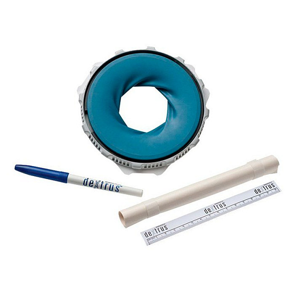 Герметизирующая крышка с ирисовой диафрагмой и аксессуары (линейка, обертка для рукава, маркер)