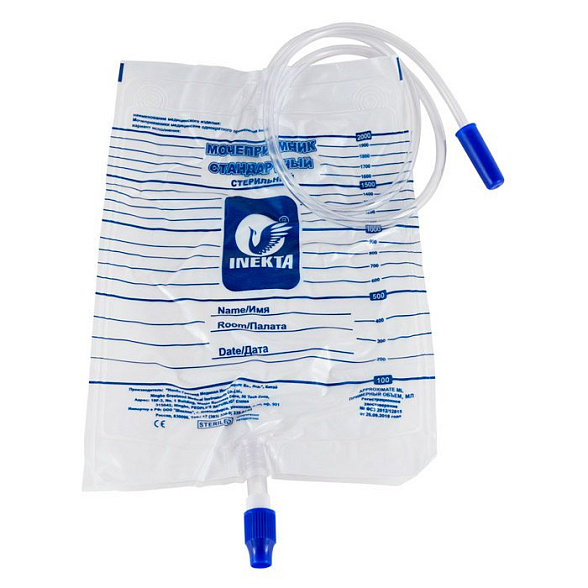Мочеприемник INEKTA стандартный прикроватный стерильный 2л, 10 шт/уп