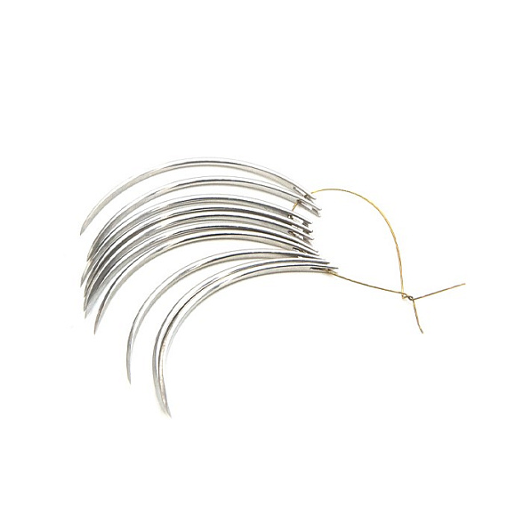 Игла хирургическая атравматическая INTRARICH для наложения швов (E(III) T/37/1.00-S), многоразовая, 100шт/уп (10 блистеров по 10шт)