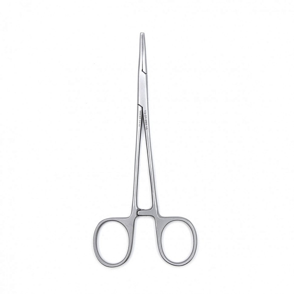 Зажим медицинский KOCHER, кровоостанавливающий 1х2 зубый, зубчатый, изогнутый, № 1, 150 мм (З-21-1р), МИЗТ