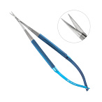 Ножницы микрохирургические, прямые, остроконечные, общая длина 185 мм