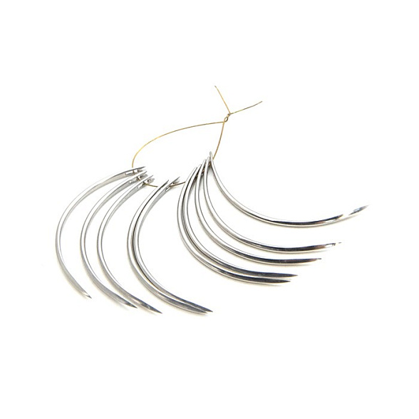 Игла хирургическая атравматическая INTRARICH для наложения швов (E(III) T/37/1.00-S), многоразовая, 100шт/уп (10 блистеров по 10шт)